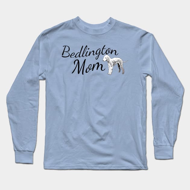 Bedlington Dog Mom Long Sleeve T-Shirt by tribbledesign